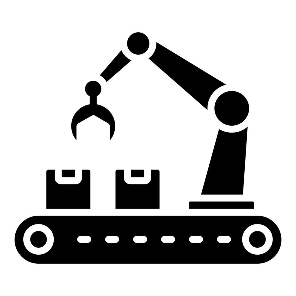 industrial automation icon line illustration vector